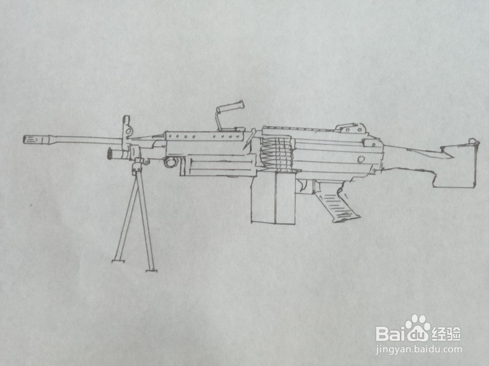 m249轻机枪图片怎么画