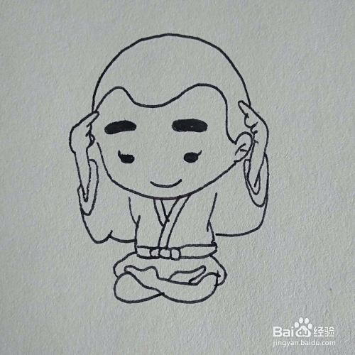 如何画出聪明的一休简笔画?