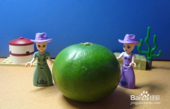 如何用积木拼装搬运桔子的场景