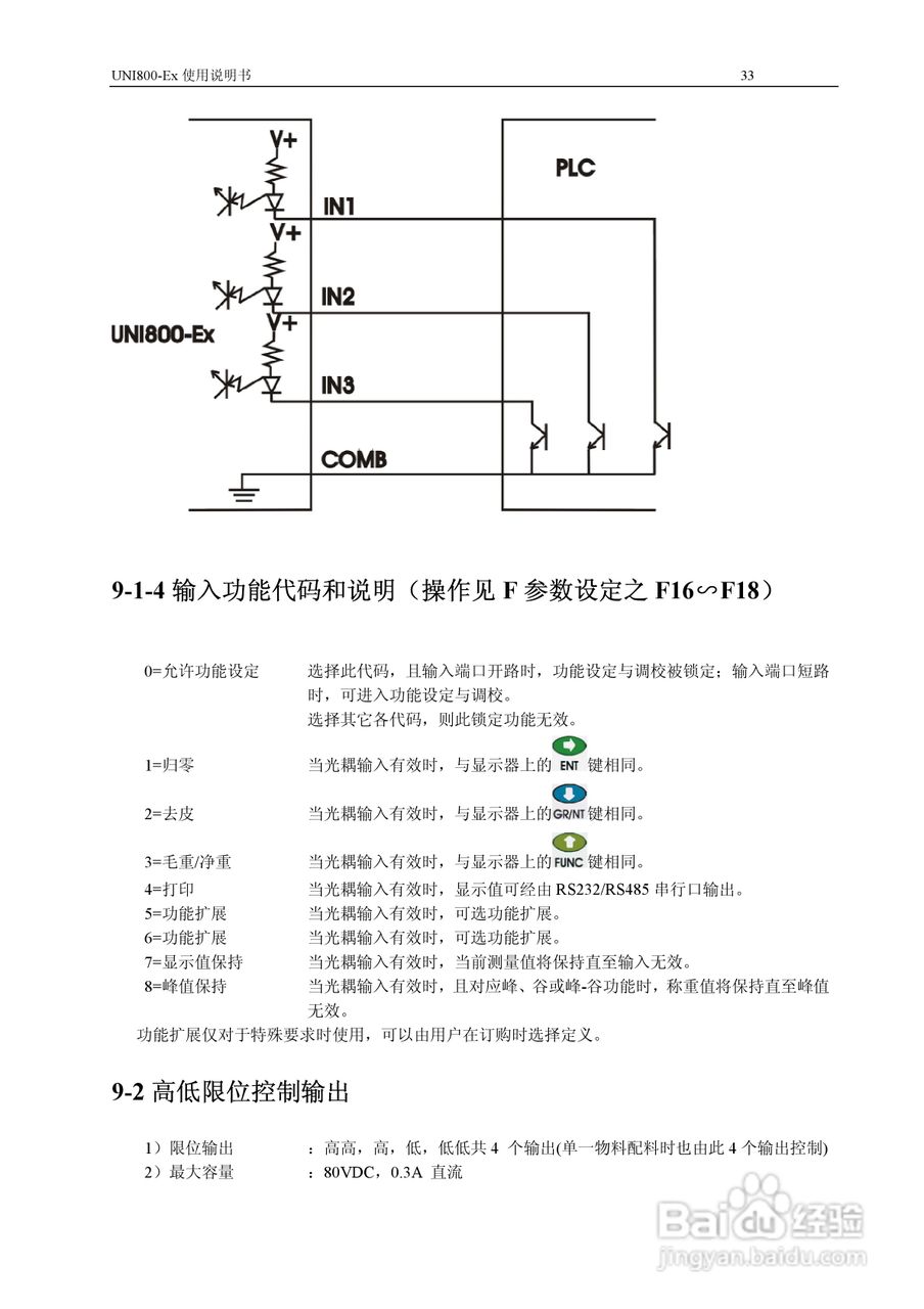 UNI800-EX称重显示器说明书:[4]