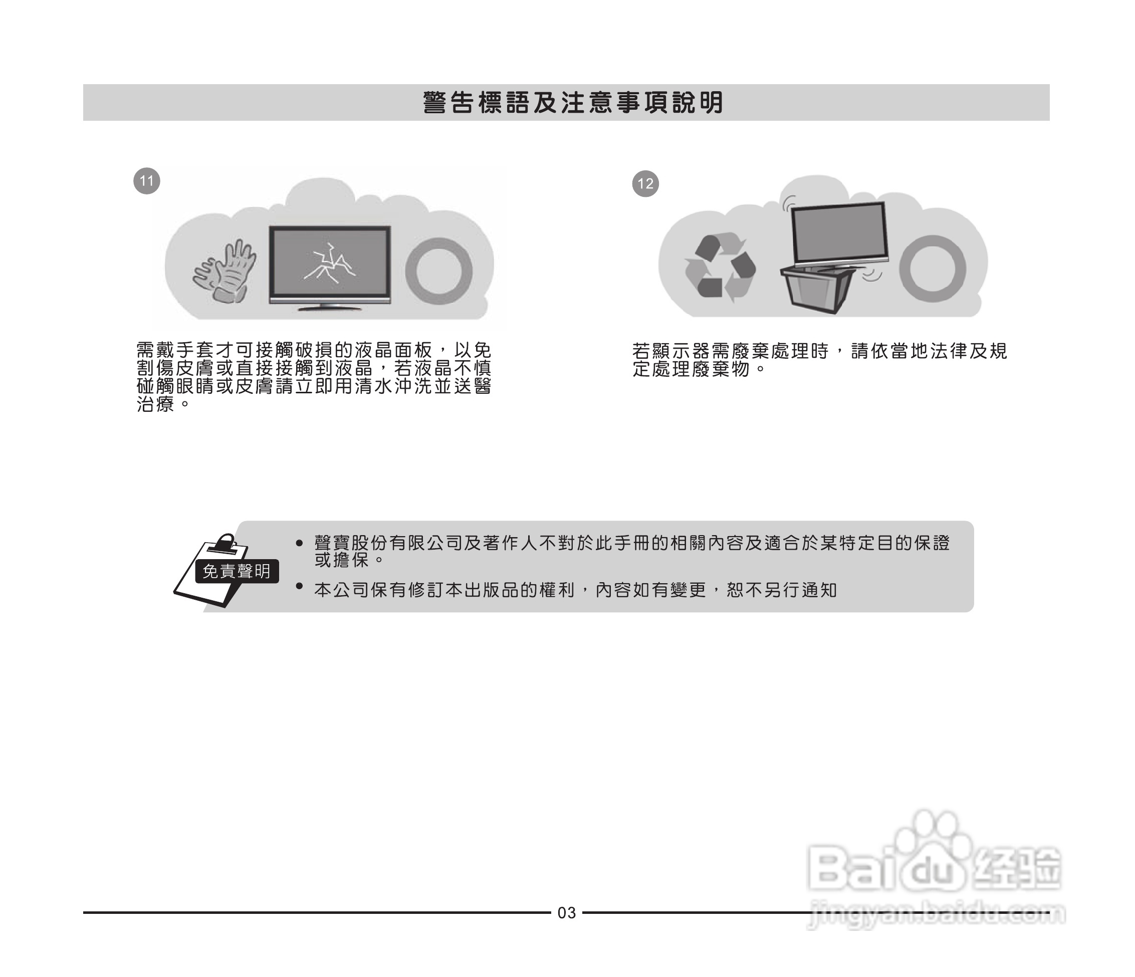 声宝LM-37P256型多媒体液晶显示器说明书:[1]