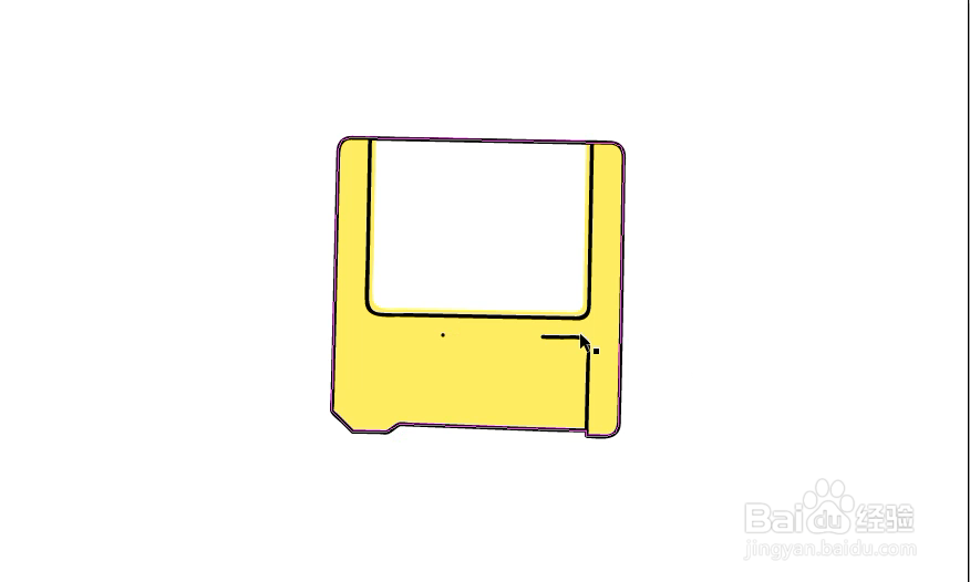 怎样在illustrator中绘制软盘小图标