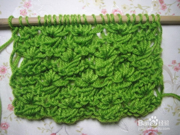 围巾织法——太阳花详细图解