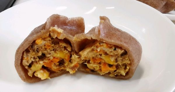 黑麦香菇鸡肉蒸饺