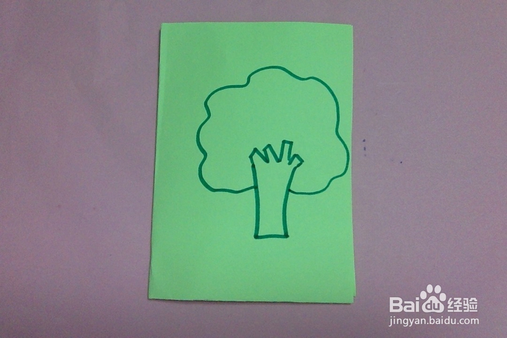 简笔画怎样画苹果树的画法儿童兴趣培养学画大树