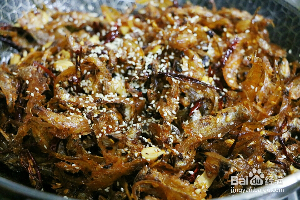 海鲜美食-香辣小鱼干
