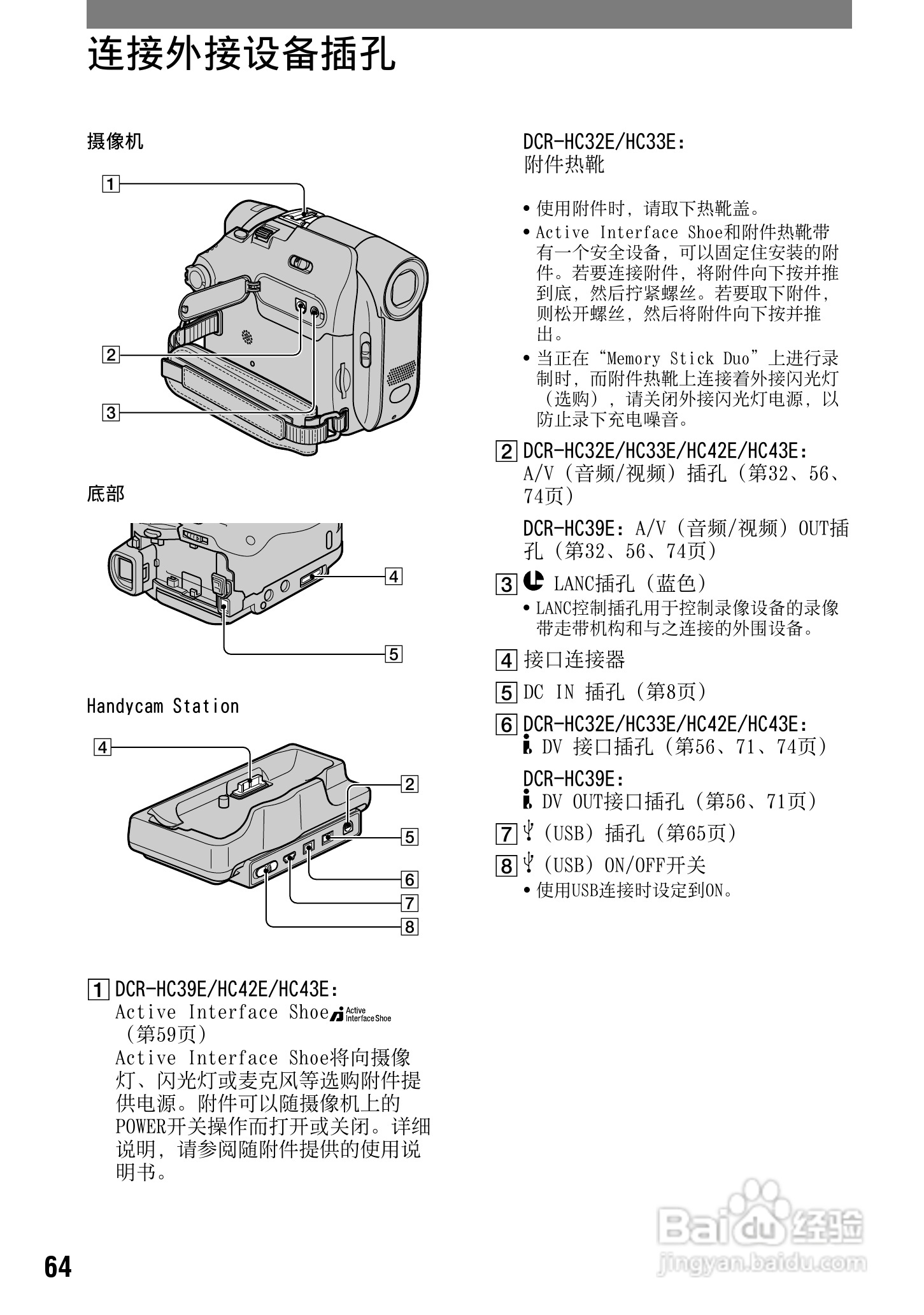 索尼DCR-HC42E数码摄像机使用说明书:[7]
