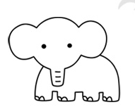 怎么画大象的简笔画