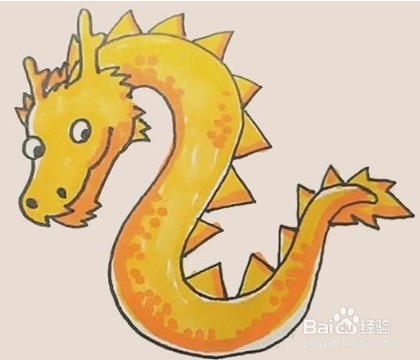 怎么画出卡通版的中国龙？