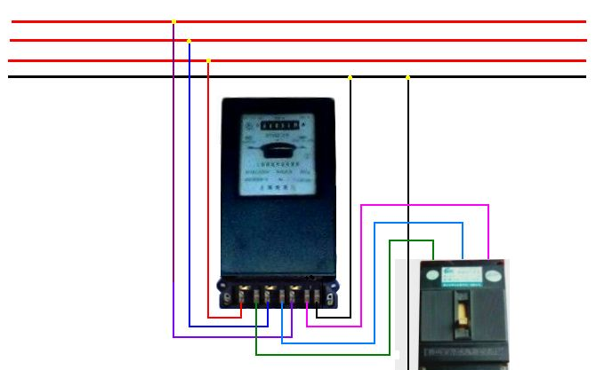 三相四水平布线零线在什么位置