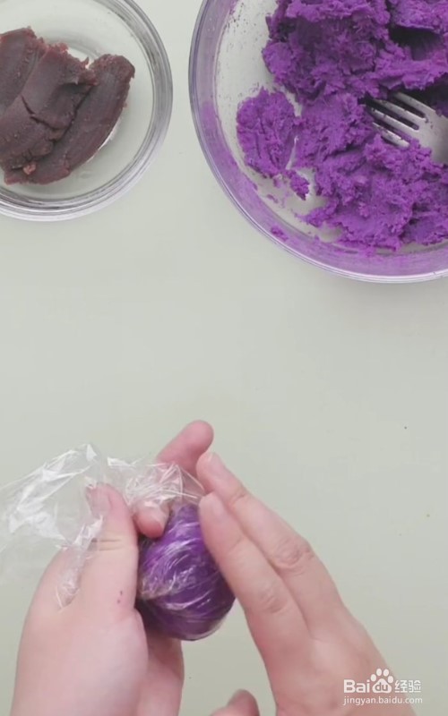 怎么做紫薯茶巾绞