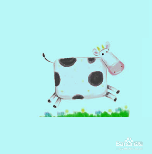 如何画卡通奶牛的简笔画?