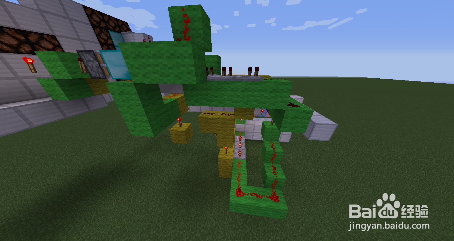 我的世界如何制作全单键控制密码门