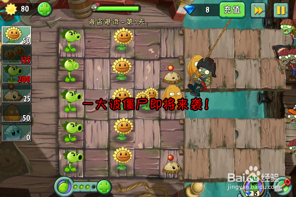植物大战僵尸2:首战(海盗港湾)