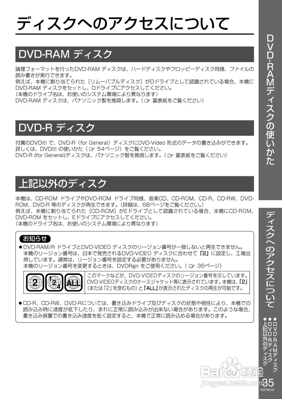 Panasonic LF-D321JD DVD-RAM驱动器说明书:[4]