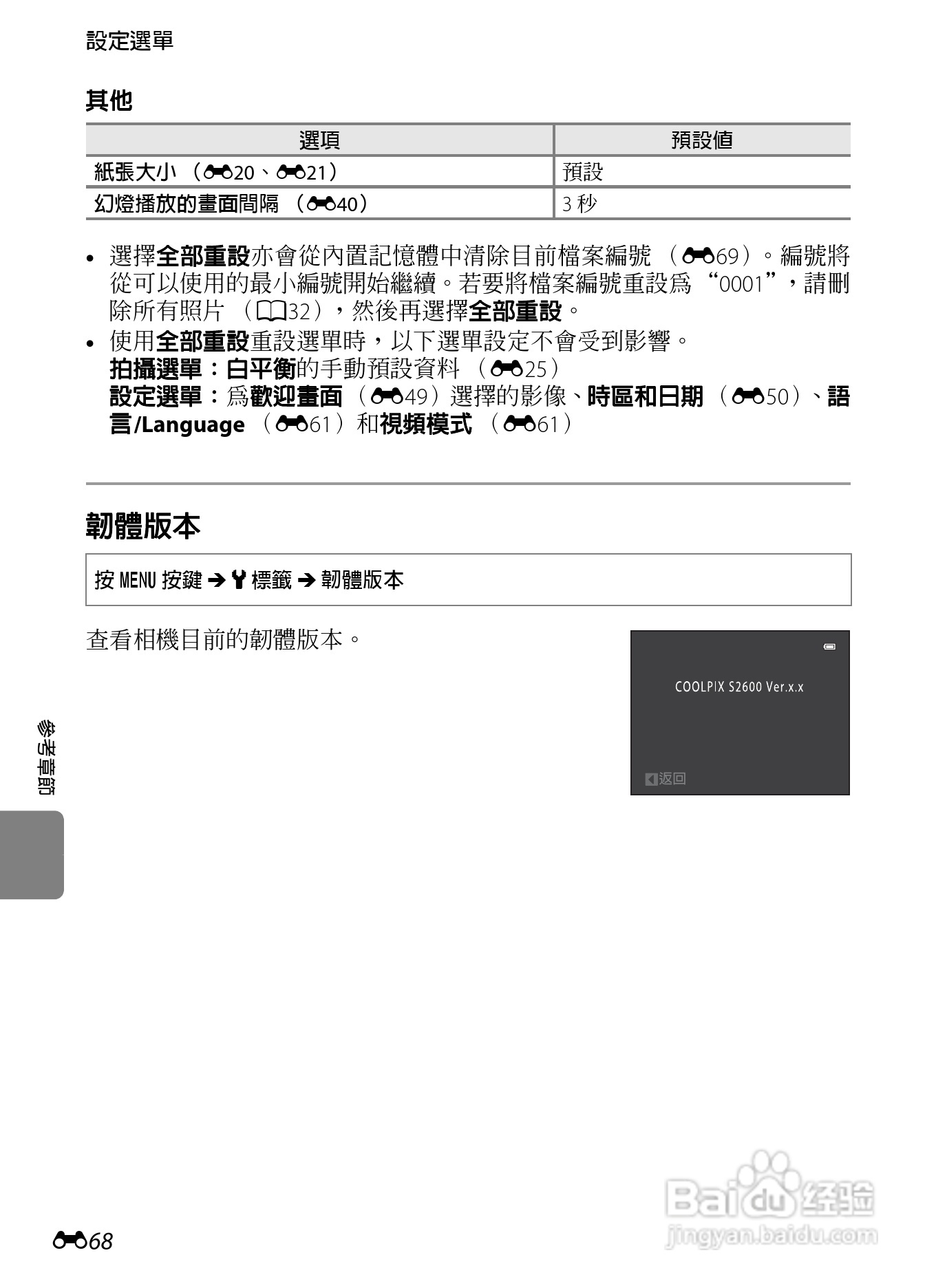 尼康 COOLPIX S2600数码相机说明书:[17]