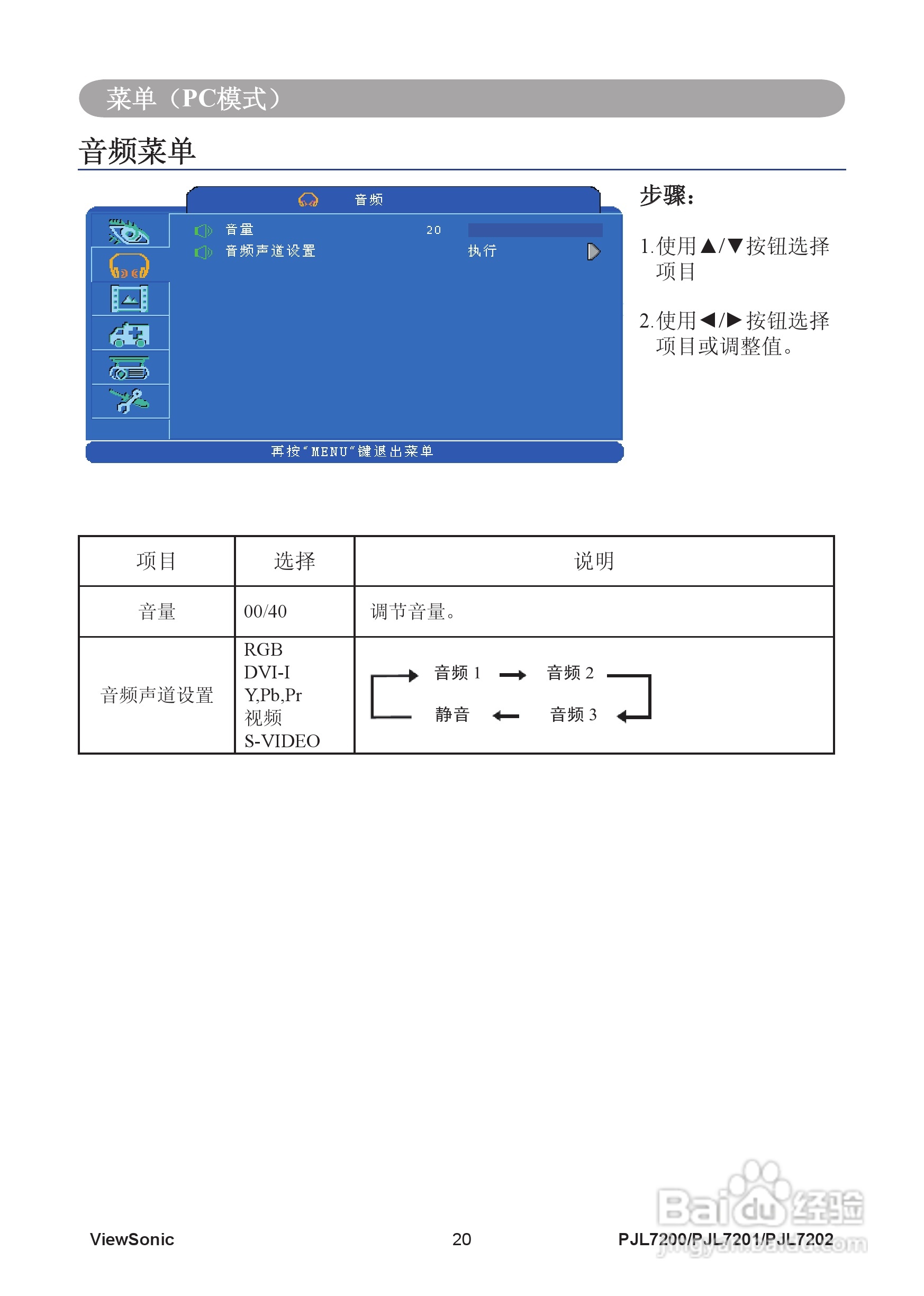 优派PJL7200投影机使用说明书:[3]