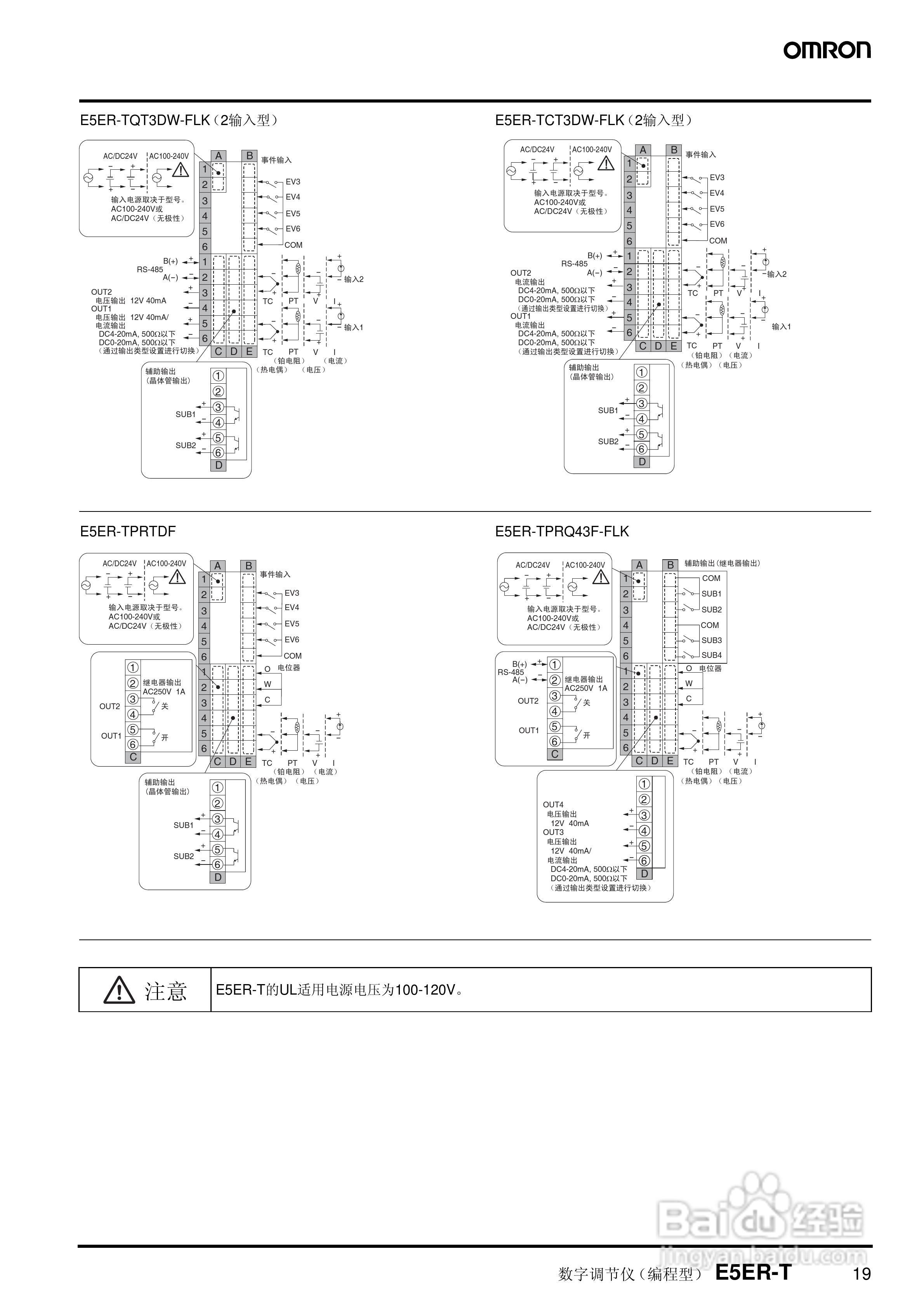 omron E5AR-T/E5ER-T数字调节仪说明书:[2]