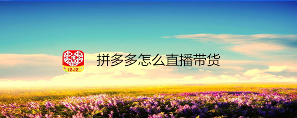 拼多多怎么直播带货