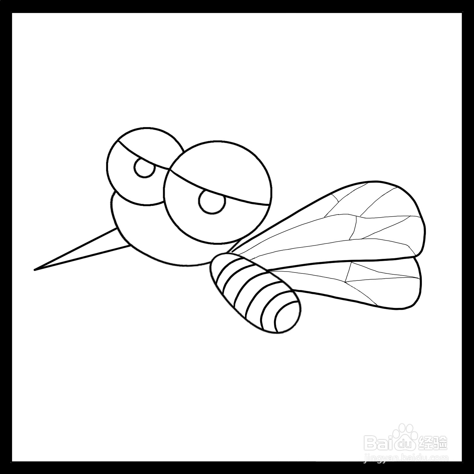 怎么画蚊子简笔画（儿童简笔画）