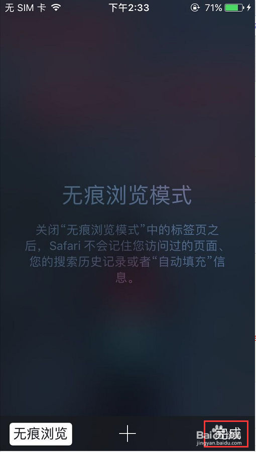 苹果手机Safari浏览器如何打开无痕浏览