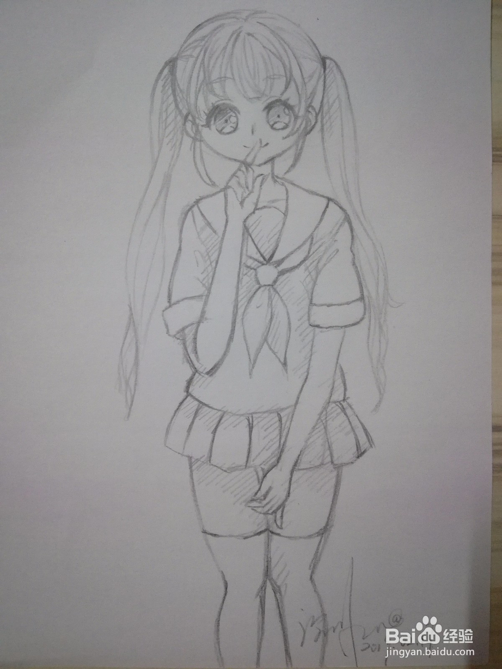 水手服漫画人物手绘自学教程