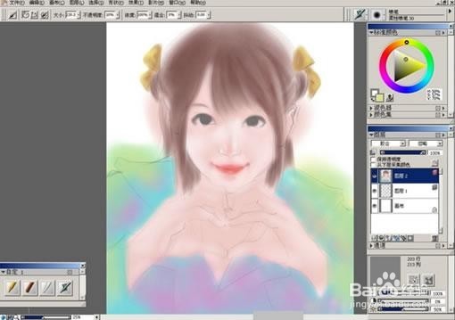 PS怎么绘制可爱的中国古典美女教程