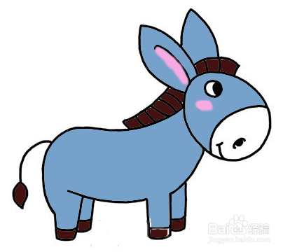 如何画一头小毛驴