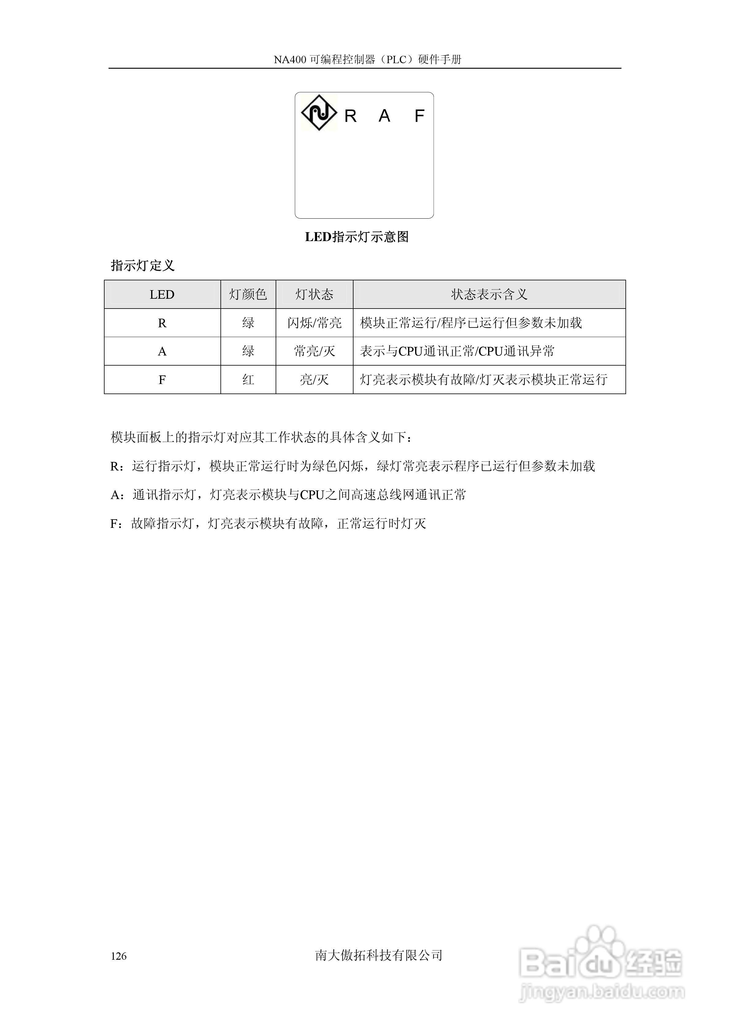 傲拓NA400可编程控制器硬件手册V1.8:[13]