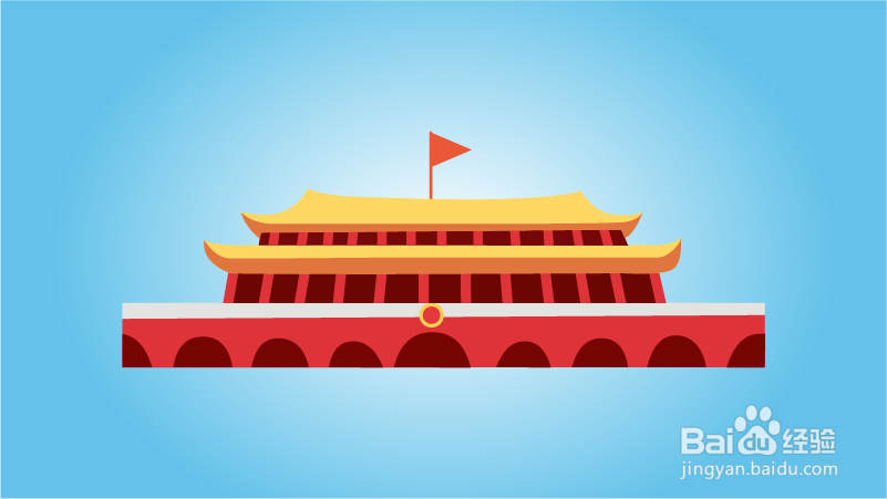 天安门简笔画怎么画？