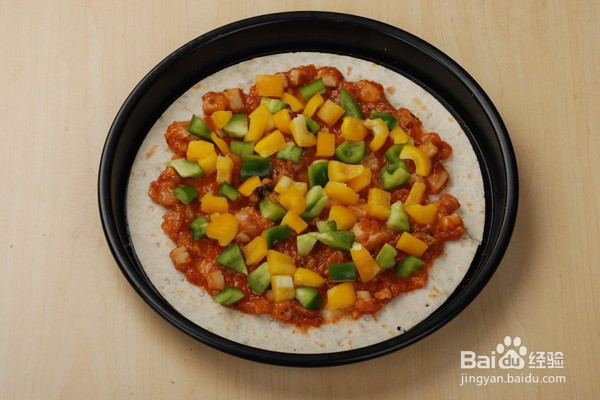 海鲜番茄薄脆披萨