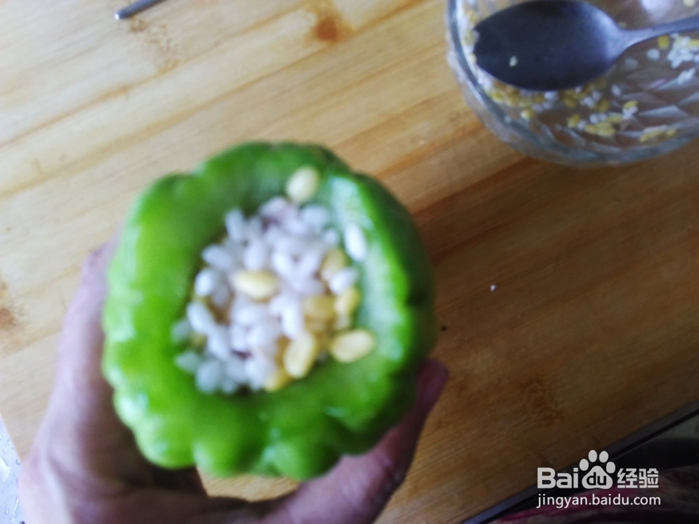 糯米腊肉镶苦瓜的做法