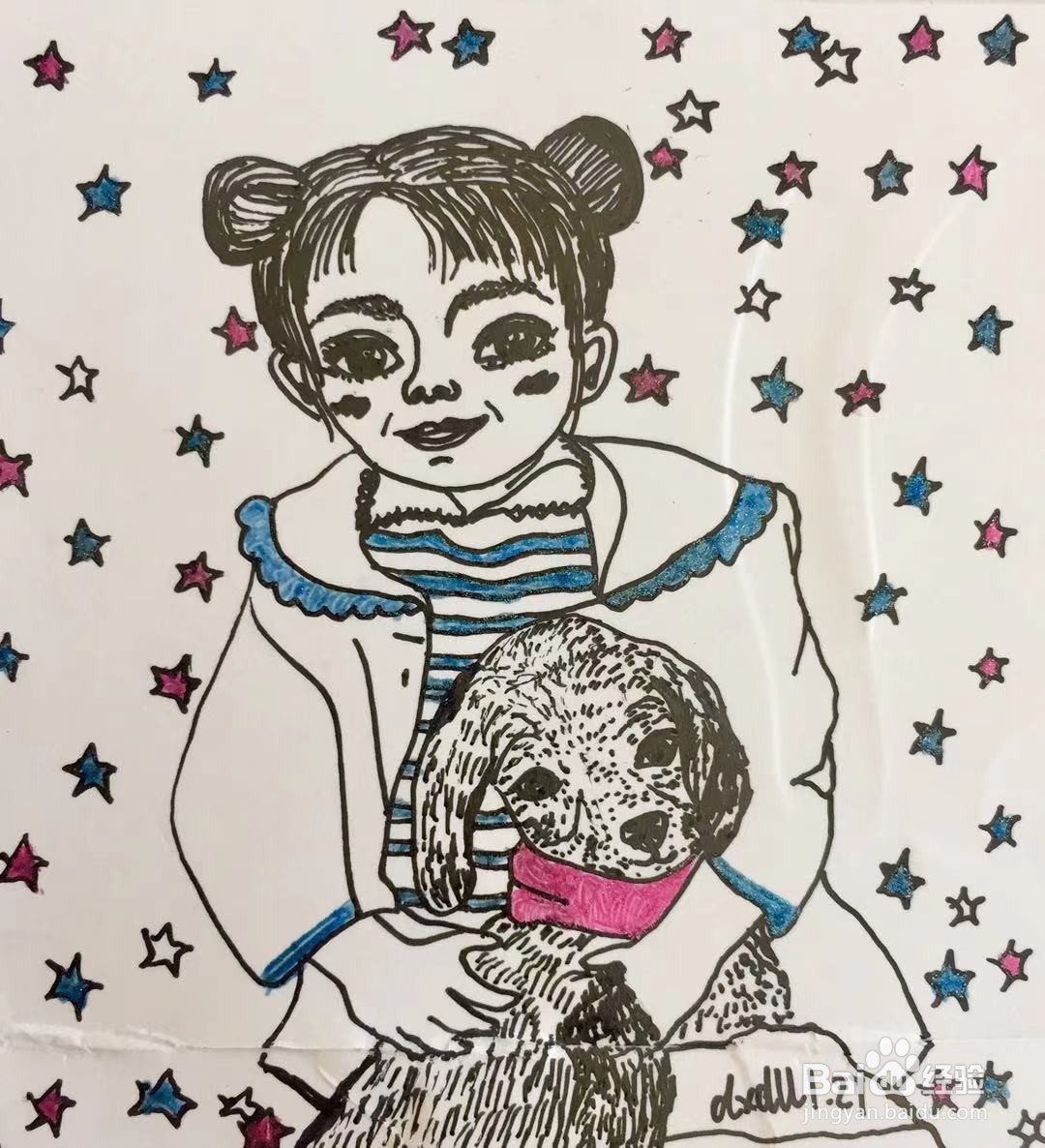 插画教程之艾莎与宠物狗