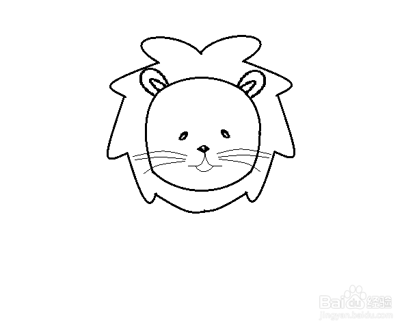 卡通狮子的简笔画法