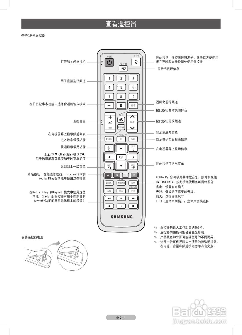 三星UA40C6200UF液晶彩电使用说明书:[1]