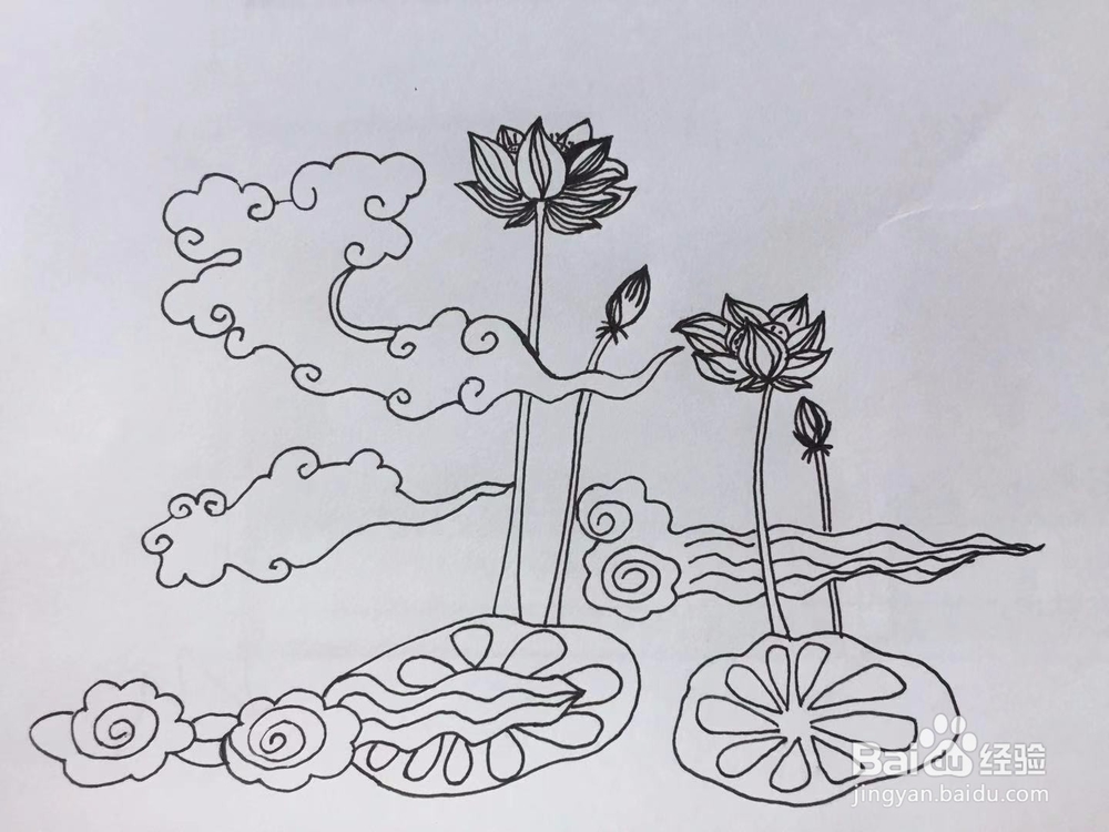 仙气缭绕的场景用水彩笔怎么画