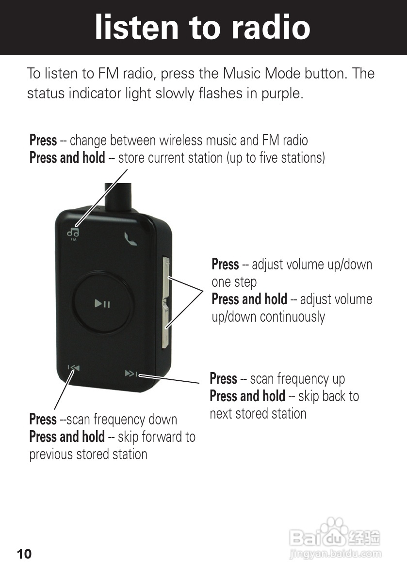 摩托罗拉S605蓝牙耳机使用说明书:[2]