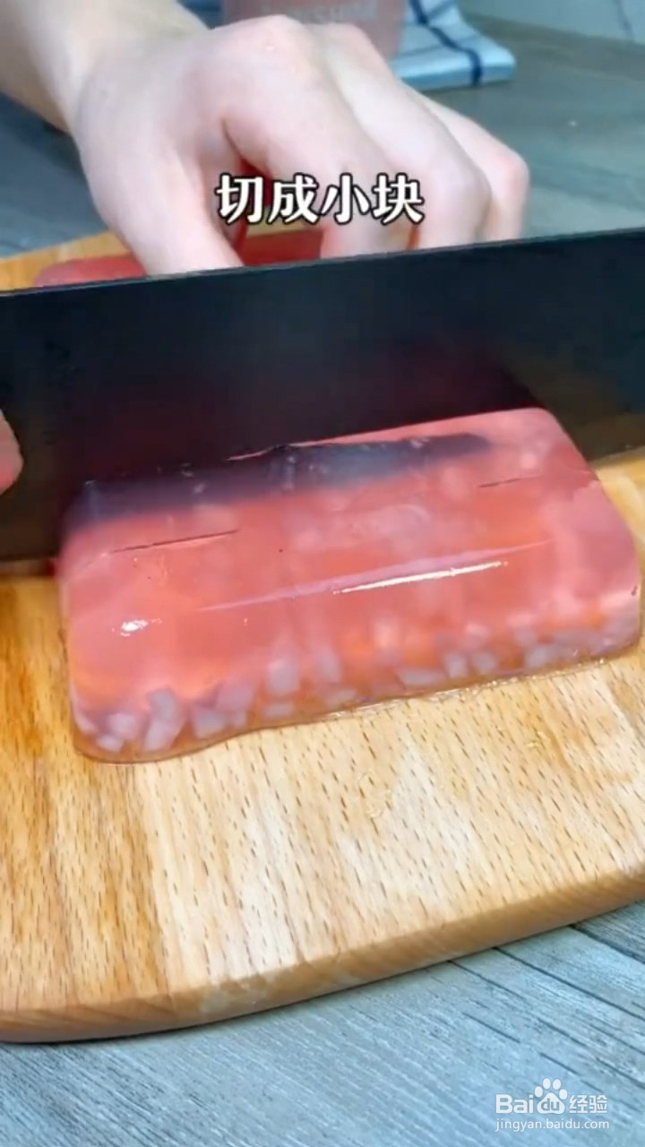 如何制作粉色蜜桃果冻