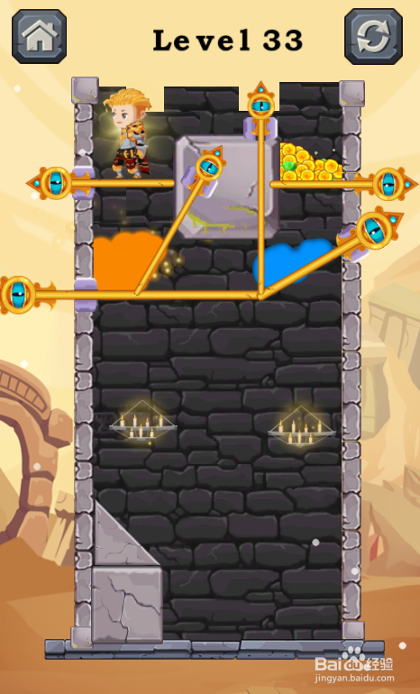 Pins Rescue Princess的Level 33怎样通过