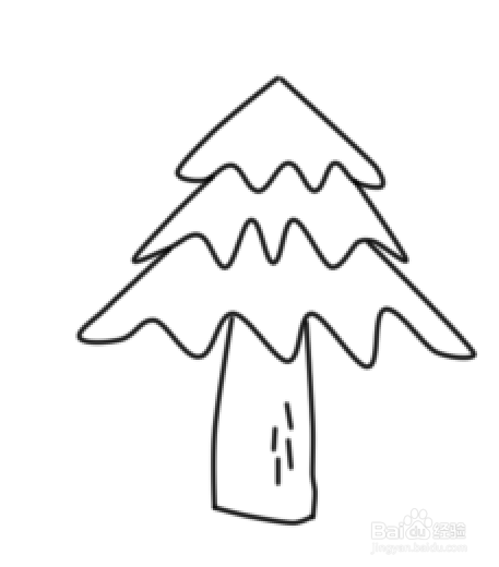 松树简笔画怎么画