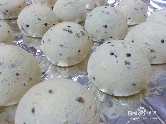 烤箱版鸡蛋麻薯粉牛奶芝麻面包怎么做？