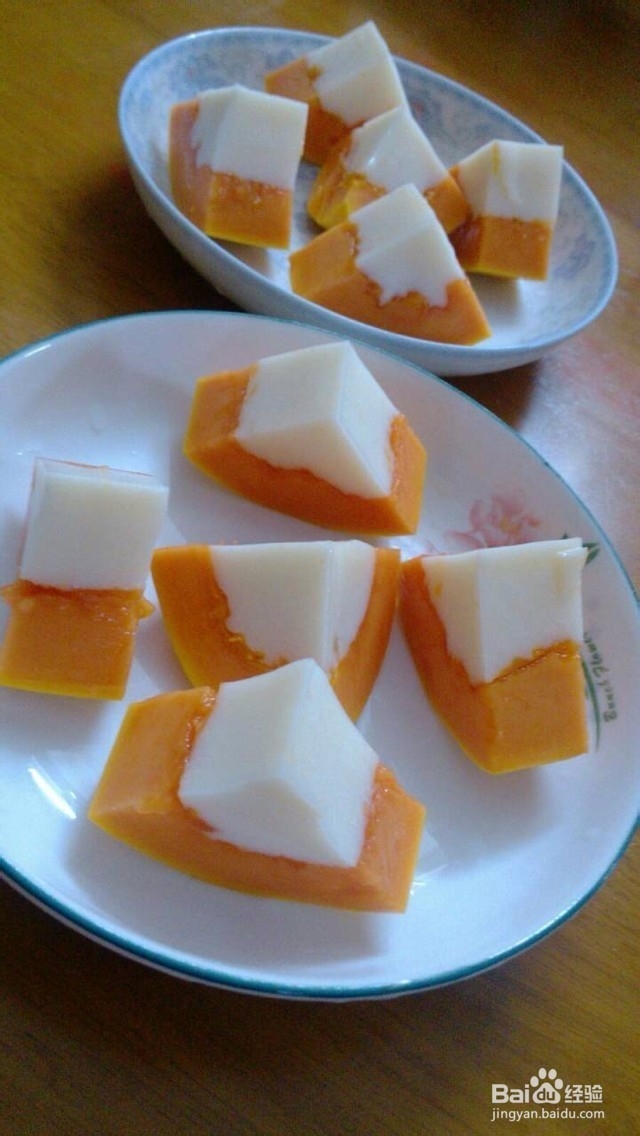 滋润美容 木瓜牛奶冻的做法