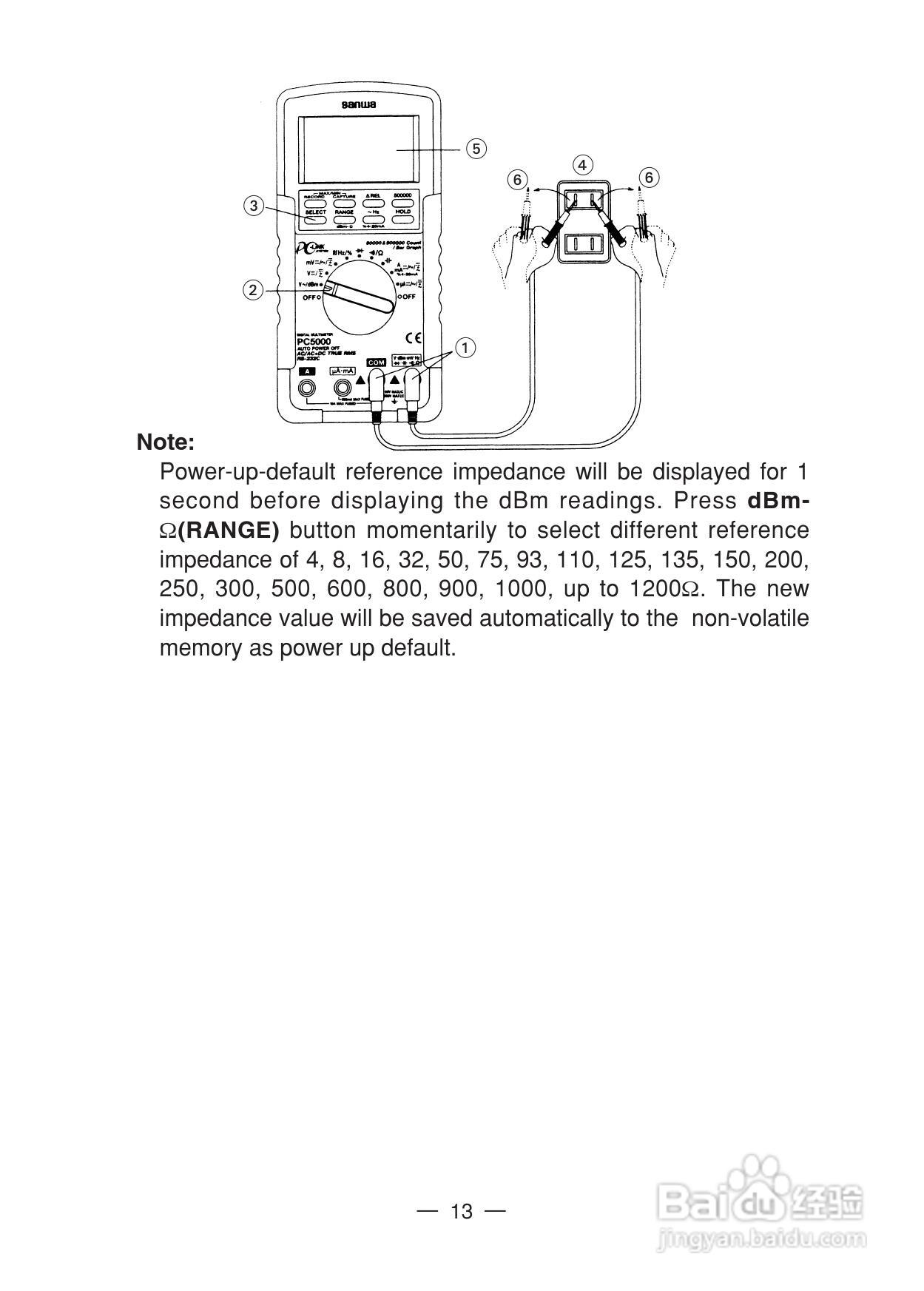 日本三和Sanwa数字万用表PC-5000说明书:[2]