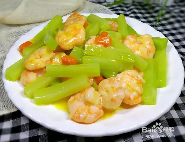 莴笋炒虾仁的做法