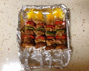 烤箱版圣诞羊肉串