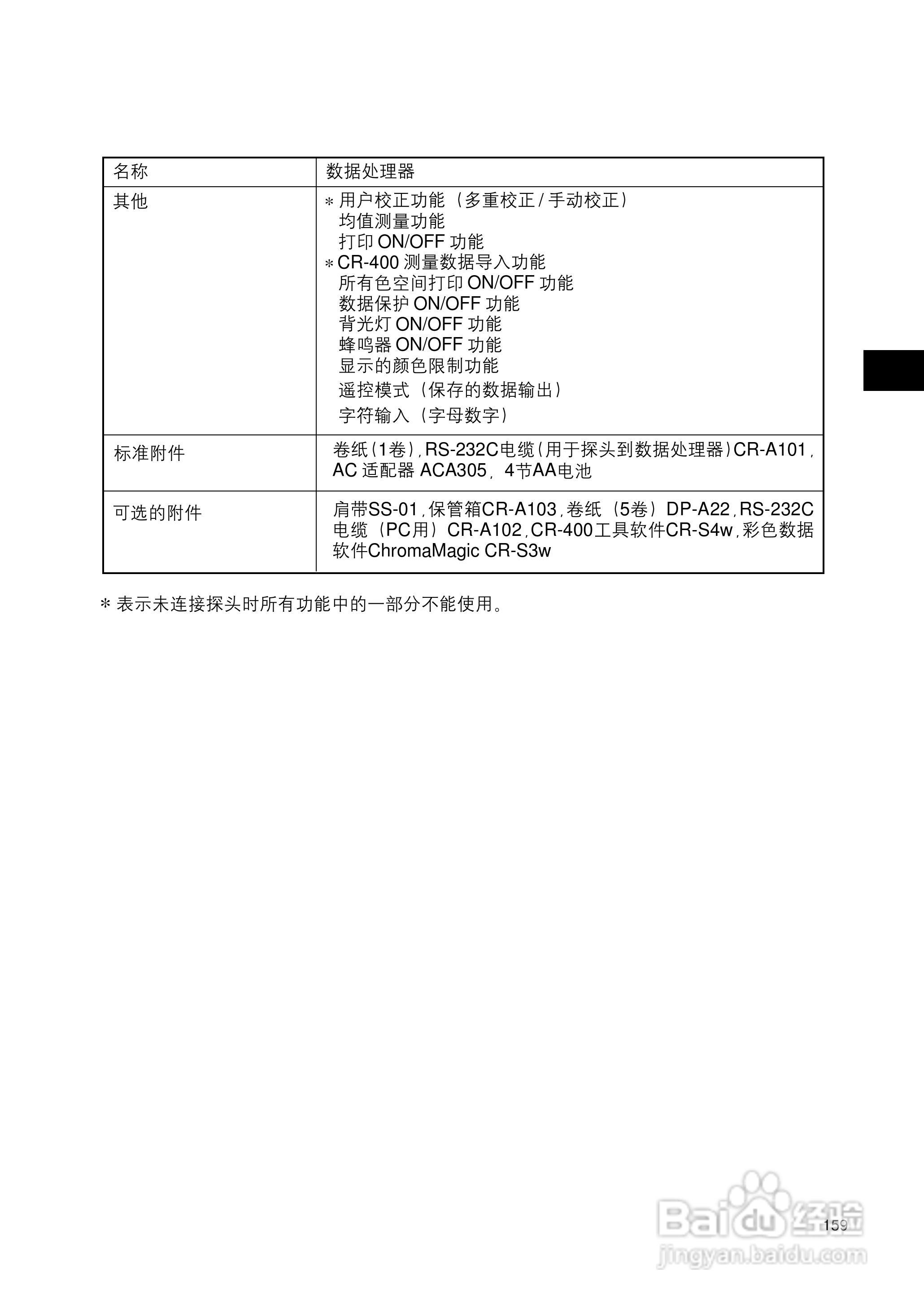 柯尼卡美能达色彩色差计CR-400 410使用说明书:[17]