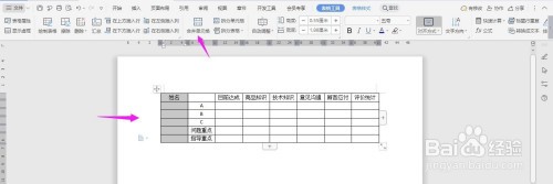 WPS2019 Word怎么制作部属指导重点表