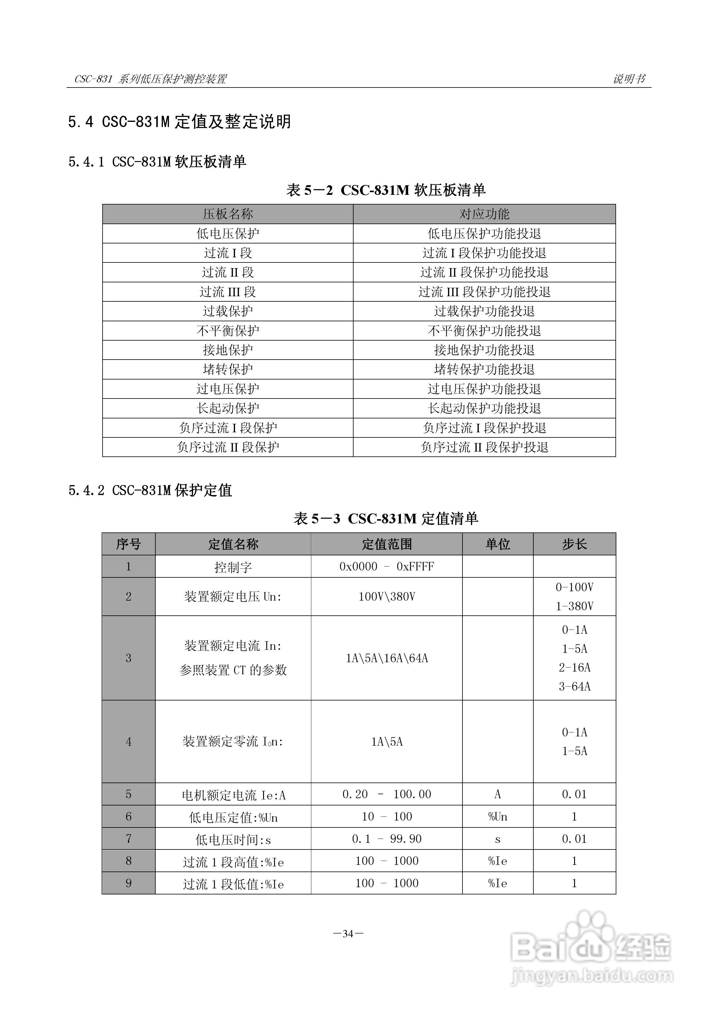 CSC-831P低压PT 保护测控装置说明书:[5]