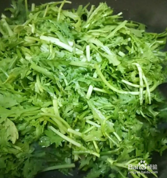 清淡茼蒿炒肉