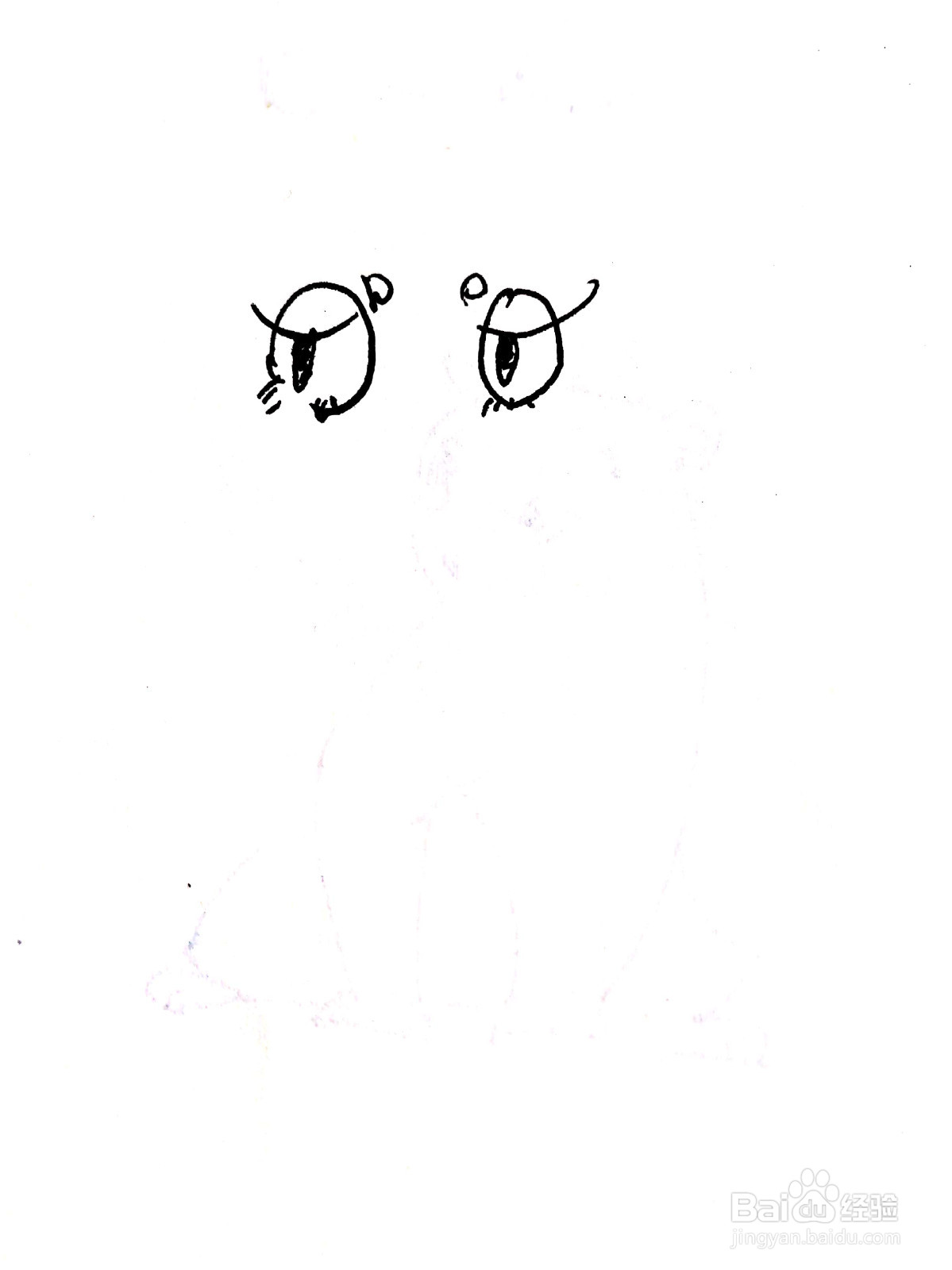 打瞌睡的猫线描画怎么画